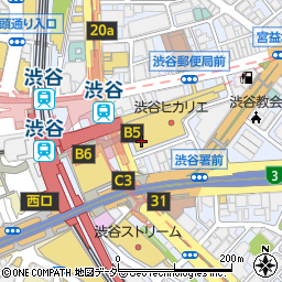 横浜銀行渋谷ヒカリエ ＡＴＭ周辺の地図