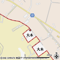 千葉県八街市大木845周辺の地図