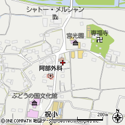 山梨県甲州市勝沼町下岩崎1075周辺の地図