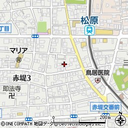 東京都世田谷区赤堤3丁目6周辺の地図