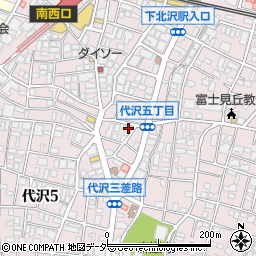 タカノクリーニング　下北沢店周辺の地図