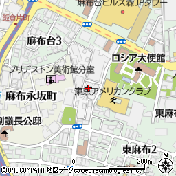 東京都港区麻布狸穴町42周辺の地図