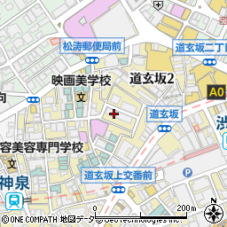 渋谷の父・ハリー田西周辺の地図