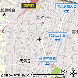 王将　チェーン東京地区本部代沢店周辺の地図