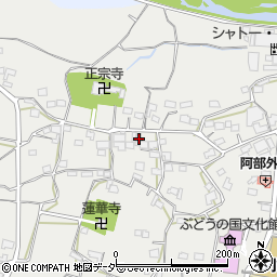 山梨県甲州市勝沼町下岩崎1820周辺の地図