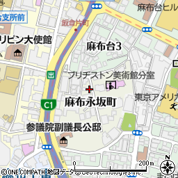 東京都港区麻布永坂町1周辺の地図