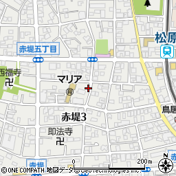 東京都世田谷区赤堤3丁目周辺の地図