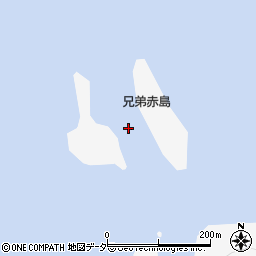 兄弟赤島周辺の地図