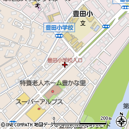豊田小学校入口周辺の地図