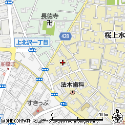 東京都世田谷区桜上水2丁目8周辺の地図