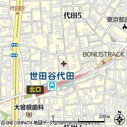 東京都世田谷区代田5丁目4周辺の地図