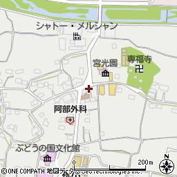 山梨県甲州市勝沼町下岩崎1069周辺の地図