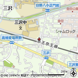 日野市　三沢学童クラブ周辺の地図