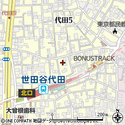 東京都世田谷区代田5丁目3-7周辺の地図