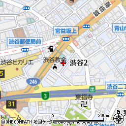 ＮＰＣ２４Ｈ渋谷２丁目パーキング周辺の地図