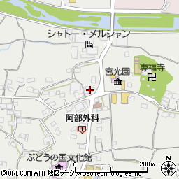 山梨県甲州市勝沼町下岩崎1744周辺の地図