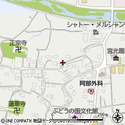 山梨県甲州市勝沼町下岩崎1760-1周辺の地図