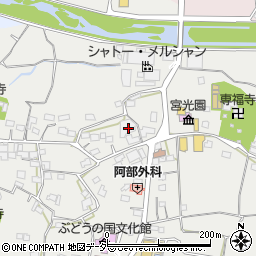 山梨県甲州市勝沼町下岩崎1841周辺の地図