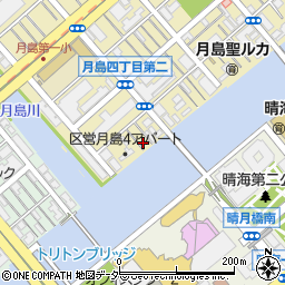 東京都中央区月島4丁目18-8周辺の地図