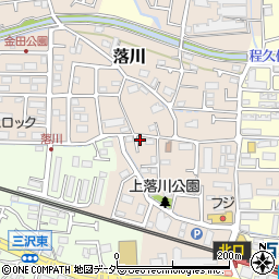 東京都日野市落川406-5周辺の地図