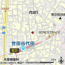 東京都世田谷区代田5丁目3-10周辺の地図