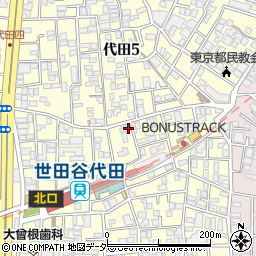 東京都世田谷区代田5丁目3-12周辺の地図