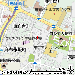 東京都港区麻布狸穴町57周辺の地図