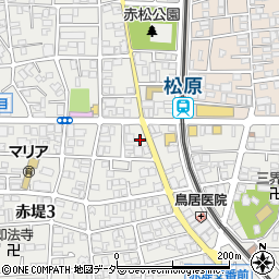 東京都世田谷区赤堤3丁目4周辺の地図