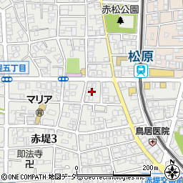 東京都世田谷区赤堤3丁目5周辺の地図