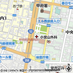 日本銀行　甲府支店発券課周辺の地図
