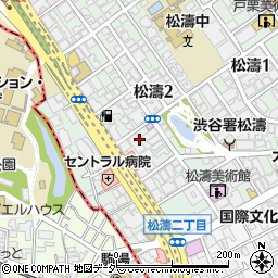 東京都渋谷区松濤2丁目周辺の地図