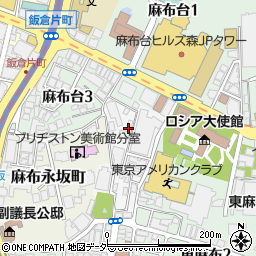 東京都港区麻布狸穴町56周辺の地図