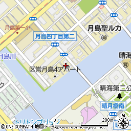 東京都中央区月島4丁目18周辺の地図