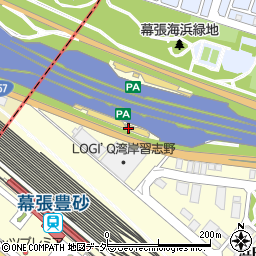 東関東自動車道　湾岸幕張ＰＡ上り周辺の地図