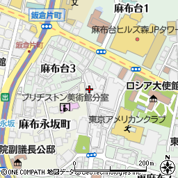 東京都港区麻布狸穴町54周辺の地図