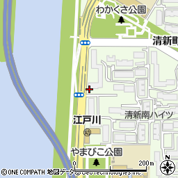 東京都江戸川区清新町周辺の地図