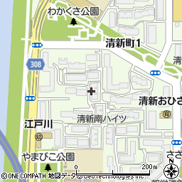 清新南ハイツ１－２８号棟周辺の地図