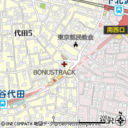 東京都世田谷区代田5丁目1-19周辺の地図