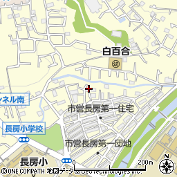 東京都八王子市長房町104周辺の地図