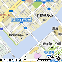 東京都中央区月島4丁目7-10周辺の地図
