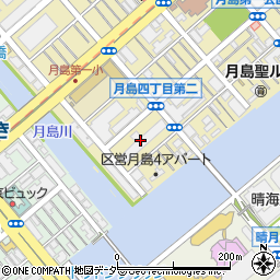 東京都中央区月島4丁目17周辺の地図