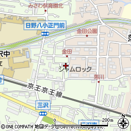 東京都日野市三沢45周辺の地図