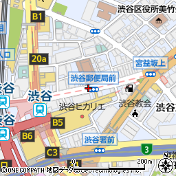 渋谷郵便局前周辺の地図