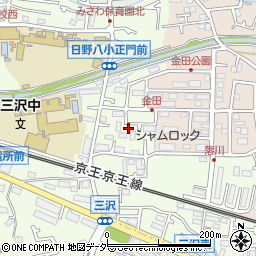 東京都日野市三沢44周辺の地図