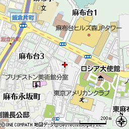 東京都港区麻布狸穴町55周辺の地図