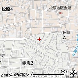 東京都世田谷区赤堤2丁目48周辺の地図