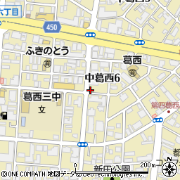 東京都江戸川区中葛西6丁目周辺の地図