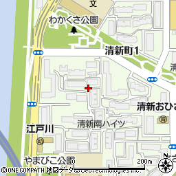 東京都江戸川区清新町1丁目周辺の地図
