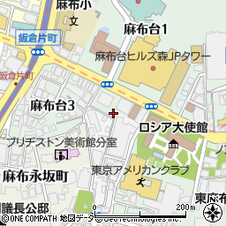 東京都港区麻布狸穴町47周辺の地図