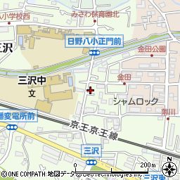 東京都日野市三沢20周辺の地図